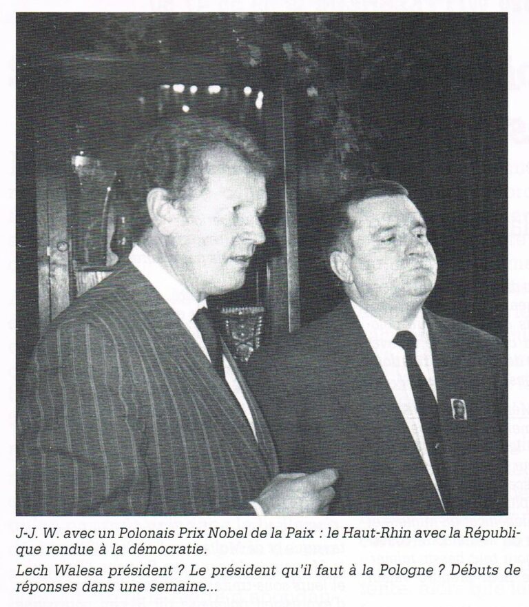 Lire la suite à propos de l’article Le président JJW raconte (3) : Weber « versus » Walesa